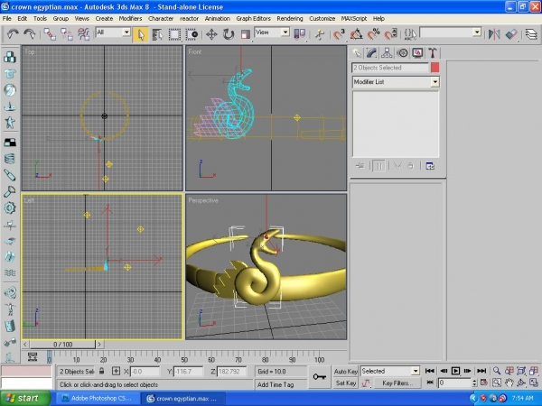 Creation of Egyptian Pharaohs Crown: Step 3